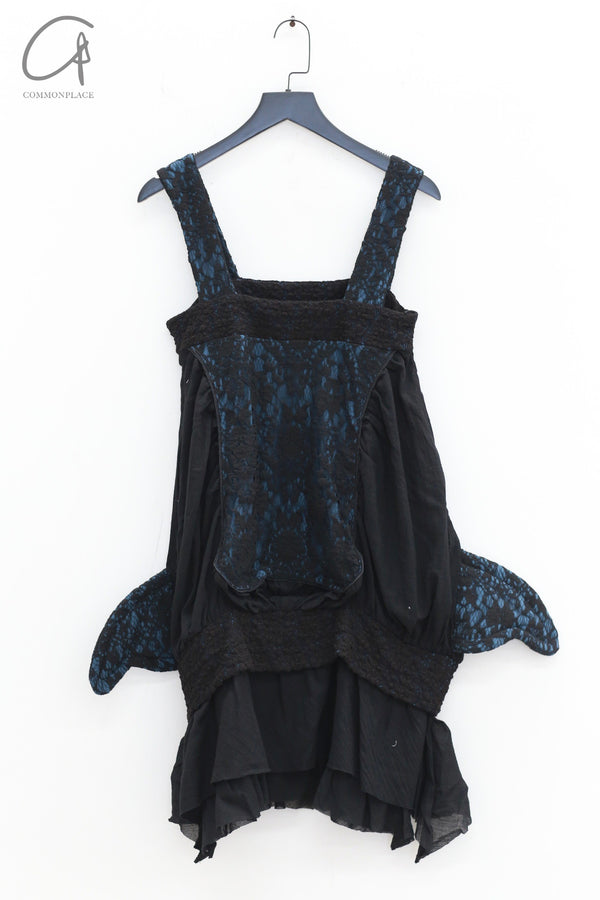 VeniceW 24 spring and summer linen lace suspender dress 1D sea bat